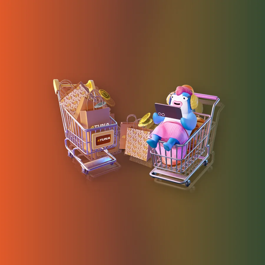 4Tuna A bright 4tuna Club progression theme built around levels, wheels and clearly separated account features. artwork accompanying browse jackpots and dream drop carefully